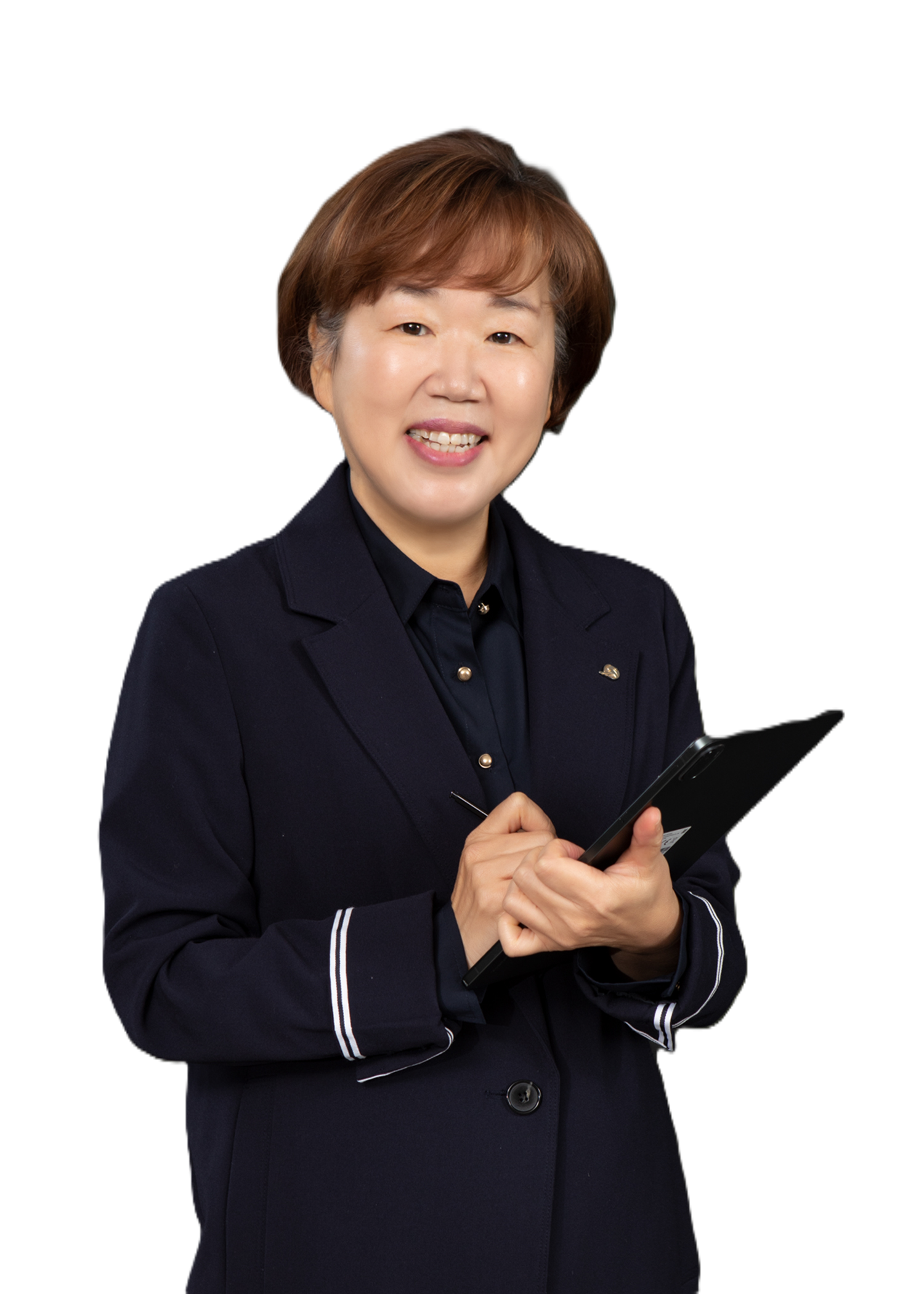 태블릿을 든 나미연 공인중개사 프로필